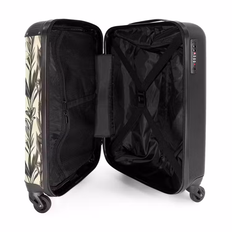 Valise - Classique - Botanique - Noir - Beige — 5