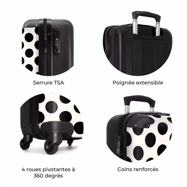 Valise - Classique - Pois - Noir — 8