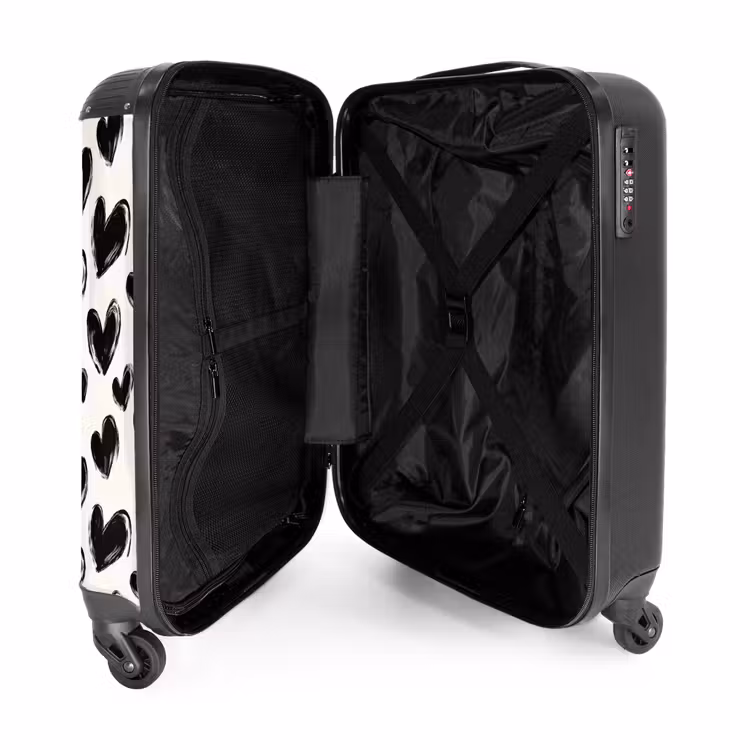 Valise - Coeurs - Motif - Noir — 5