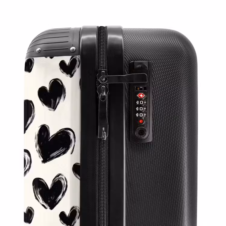 Valise - Coeurs - Motif - Noir — 6