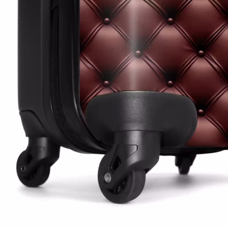 Valise - Cuir - Motif - Bordeaux — 7
