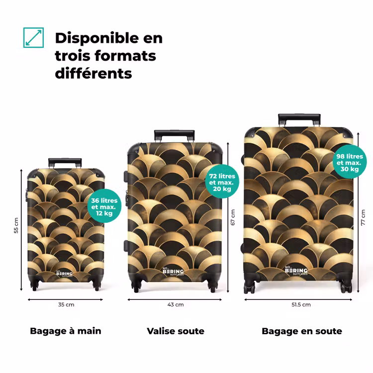 Valise - Écailles - Texture - Or — 3