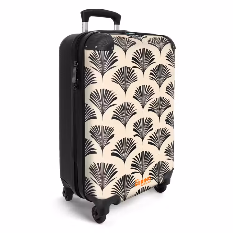 Valise - Eventails - Botanique - Noir - Beige — 2