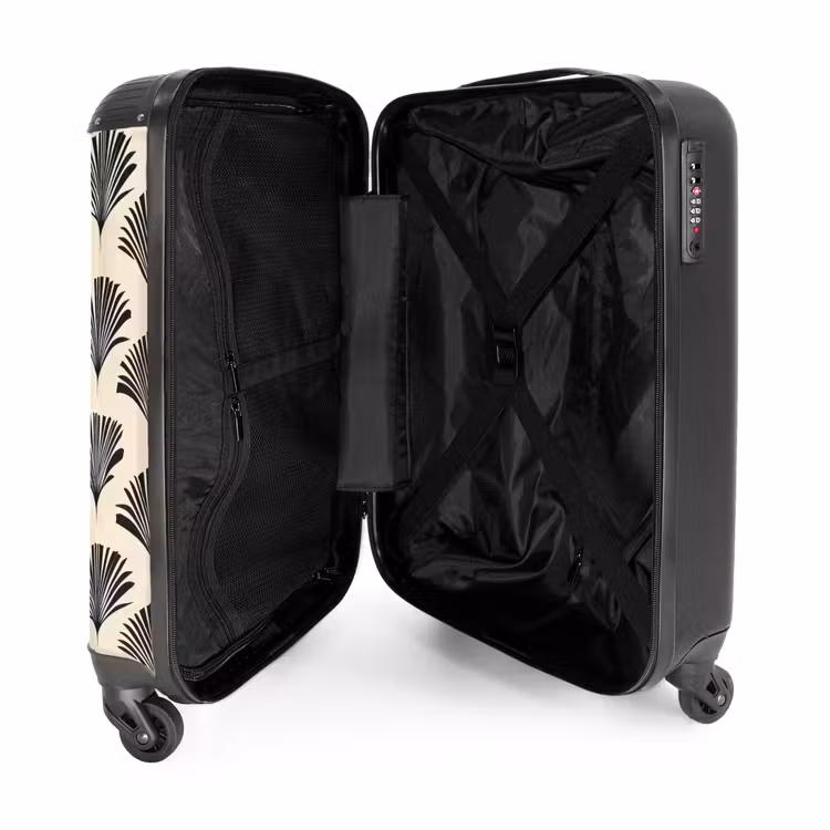Valise - Eventails - Botanique - Noir - Beige — 5