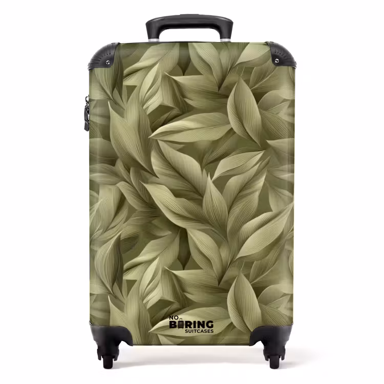 Valise - Feuilles - Moderne - Vert — 1