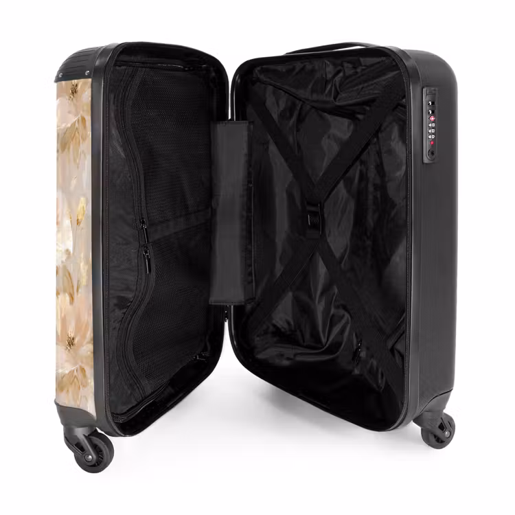 Valise - Fleurs - artistique - or — 5