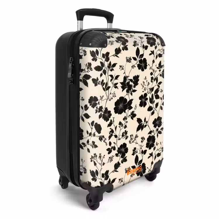 Valise - Fleurs - Motif - Noir — 2
