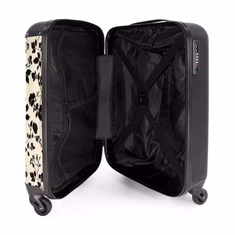 Valise - Fleurs - Motif - Noir — 5