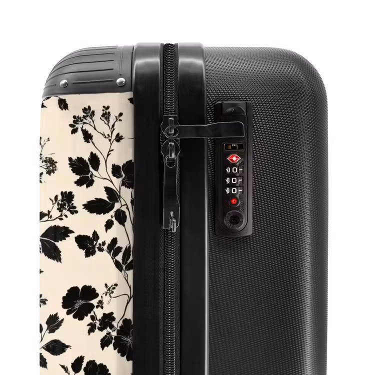 Valise - Fleurs - Motif - Noir — 6