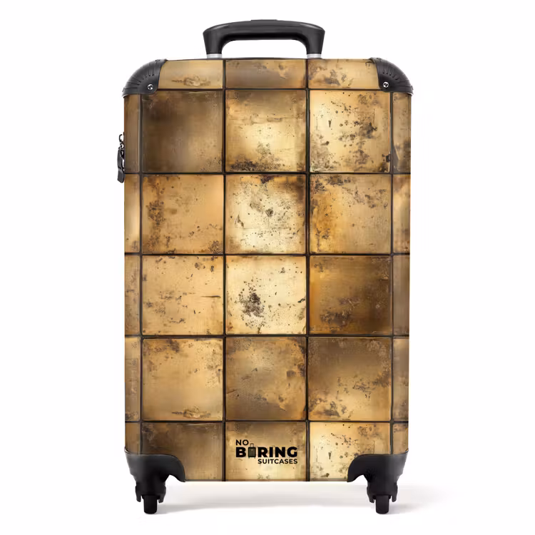Valise - Géométrique - Carreaux - Or — 1
