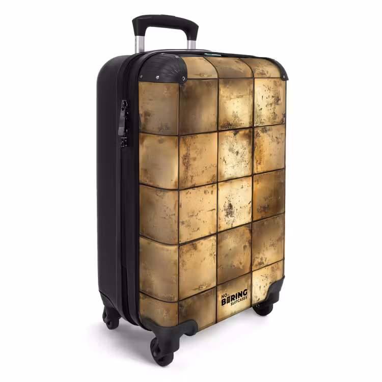 Valise - Géométrique - Carreaux - Or — 2