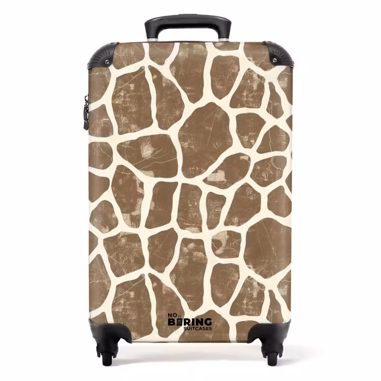 Valise - Girafe - Motif - Beige - Brown — 1