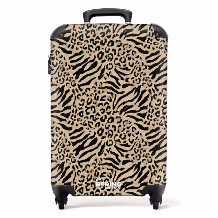 Valise - Girafe - Zèbre - Motif - Marron — 1