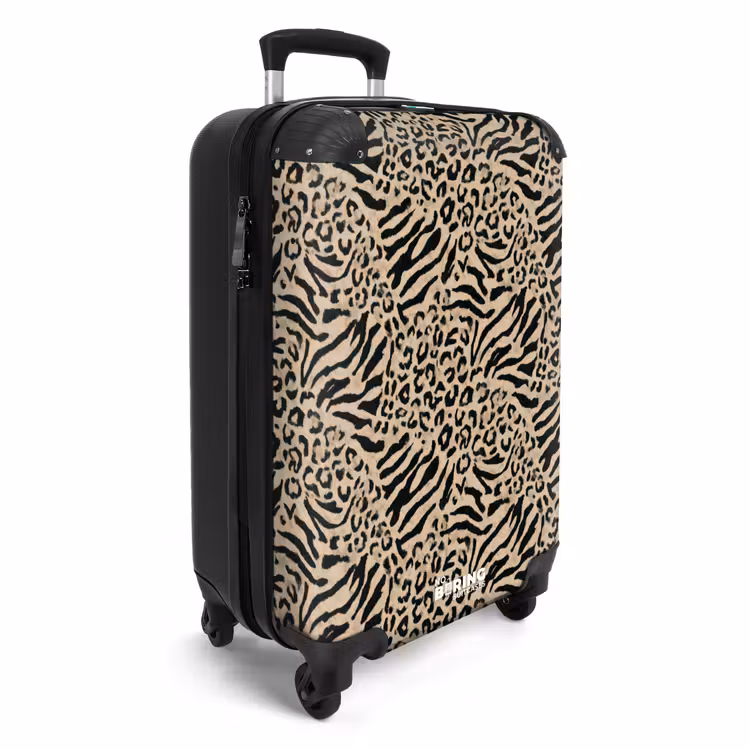 Valise - Girafe - Zèbre - Motif - Marron — 2