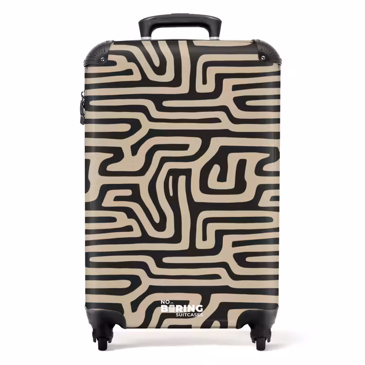 Valise - Graphique - Lignes - Noir — 1