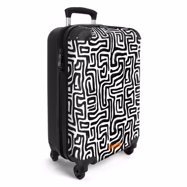 Valise - Graphique - Lignes - Noir et blanc — 2