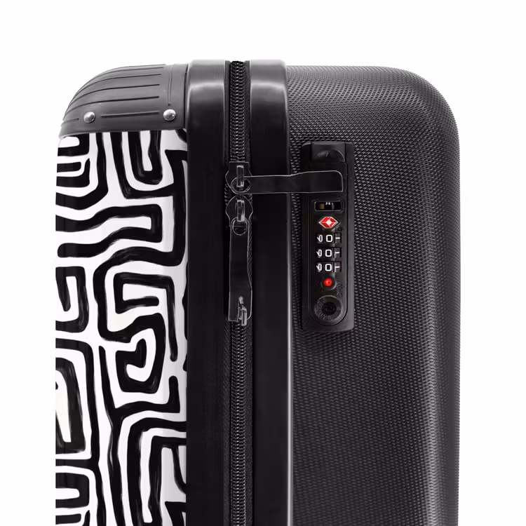 Valise - Graphique - Lignes - Noir et blanc — 6