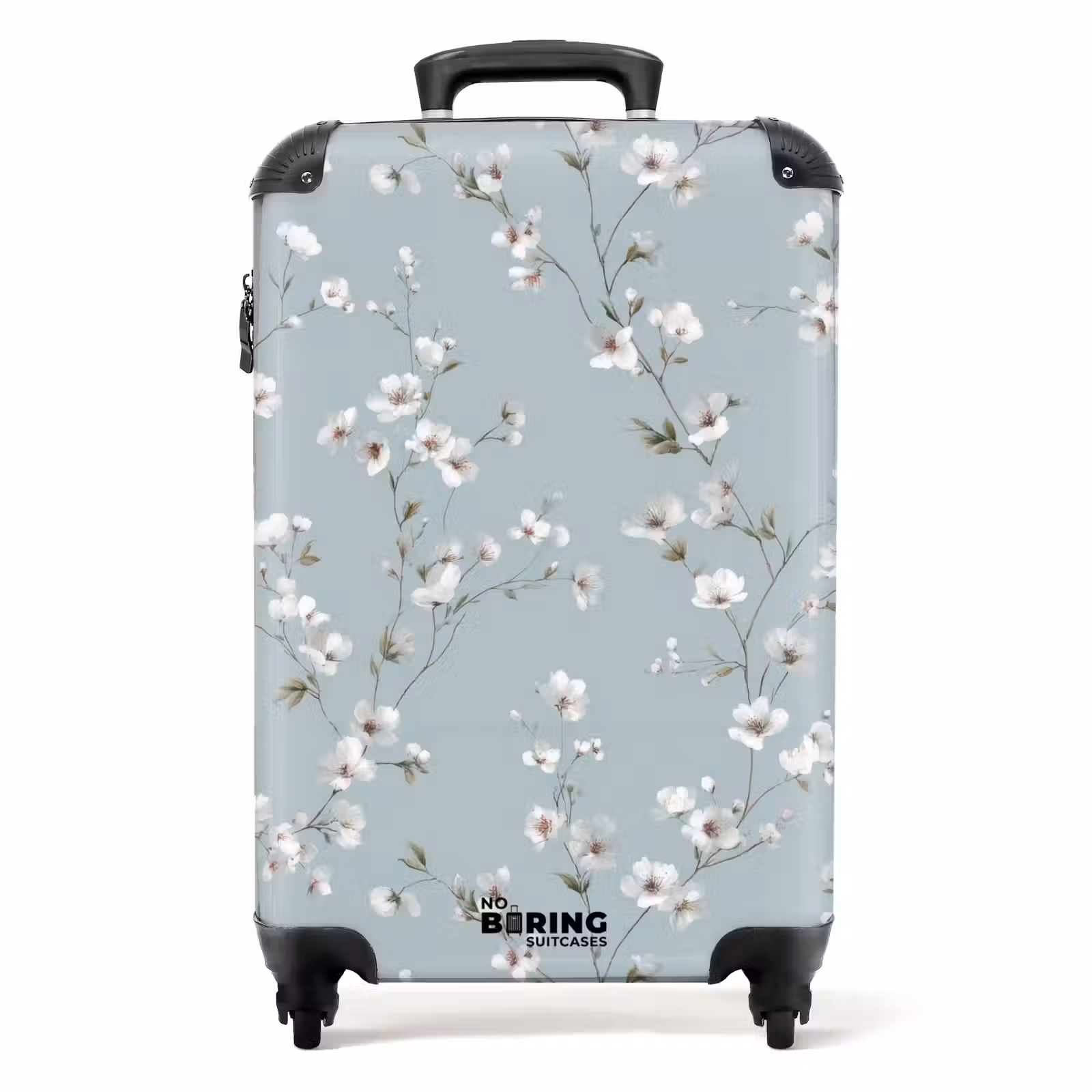 Valise - Classique - Fleurs - Bleu — 1