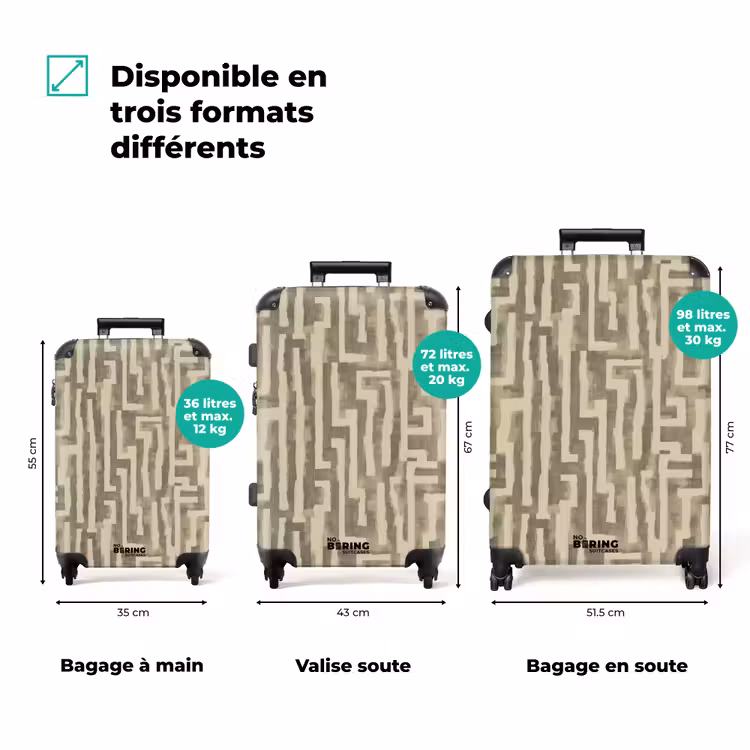 Valise - Abstrait - Géométrique - Vert — 3