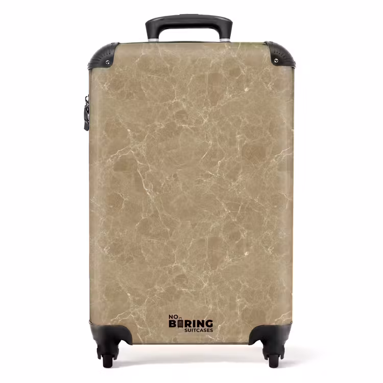 Valise - Beige clair - Grains - Marbre — 1