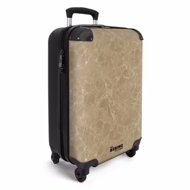 Valise - Beige - Marbre - Veines blanches — 2