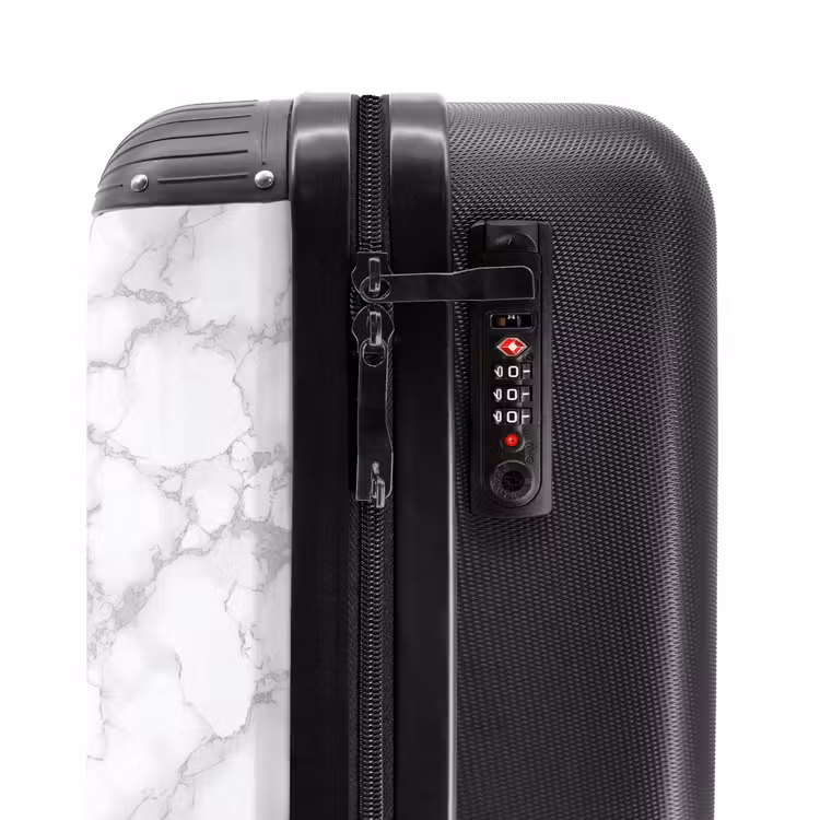 Valise - Blanc - Marbre - Gris — 6