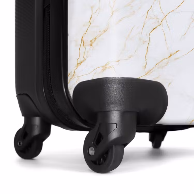 Valise - Blanc - Marbre - Or - Luxueux — 7