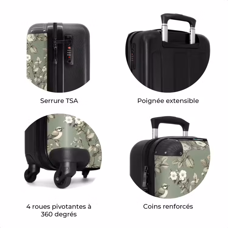 Valise - Botanique - Oiseaux - Vert — 8