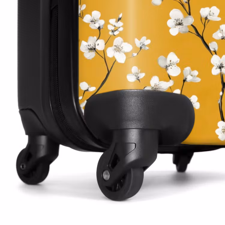 Valise - Branche fleurie - Aquarelle - Jaune — 7
