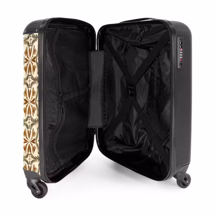 Valise - Carreau ornemental - Motif - Marron — 5