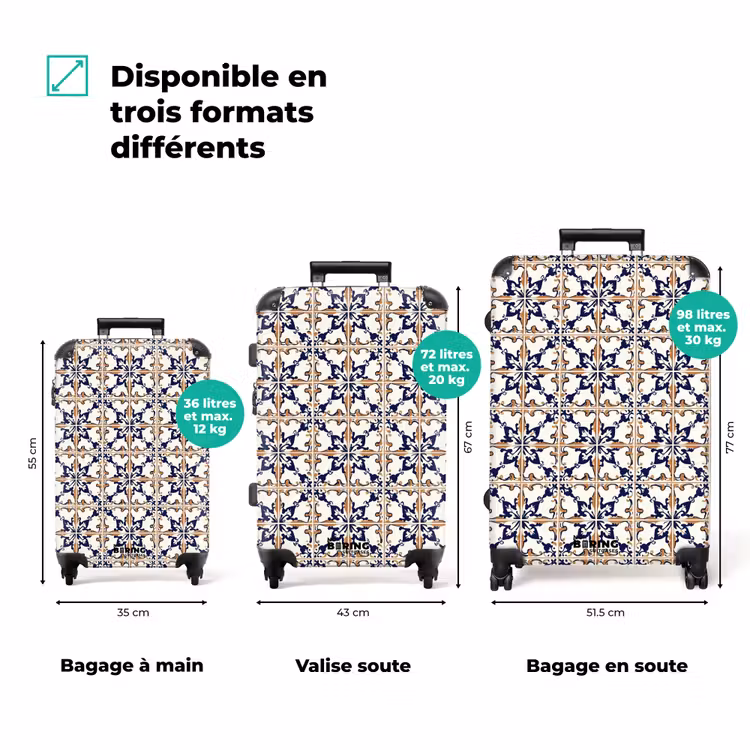 Valise - Classique - à motifs - coloré — 3