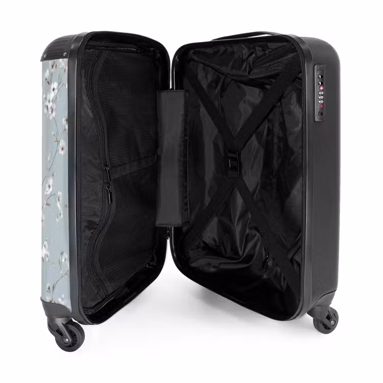 Valise - Classique - Fleurs - Bleu — 5
