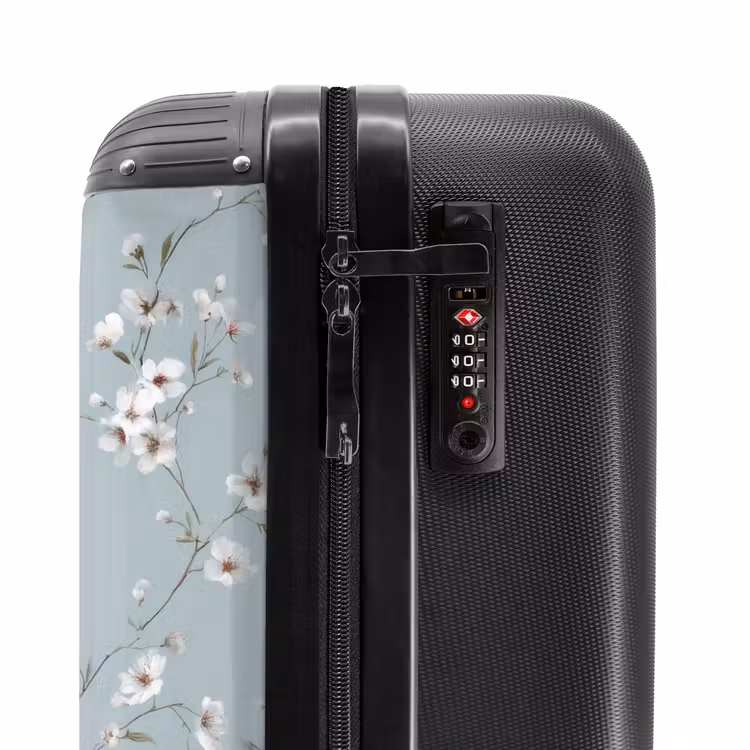 Valise - Classique - Fleurs - Bleu — 6