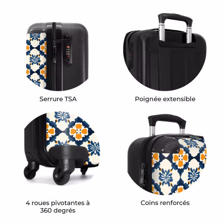 Valise - Classique - Géométrique - Bleu — 8