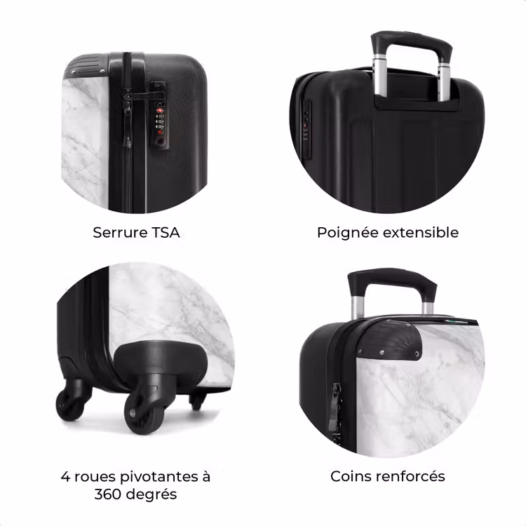 Valise - Classique - Marbre - Gris — 8