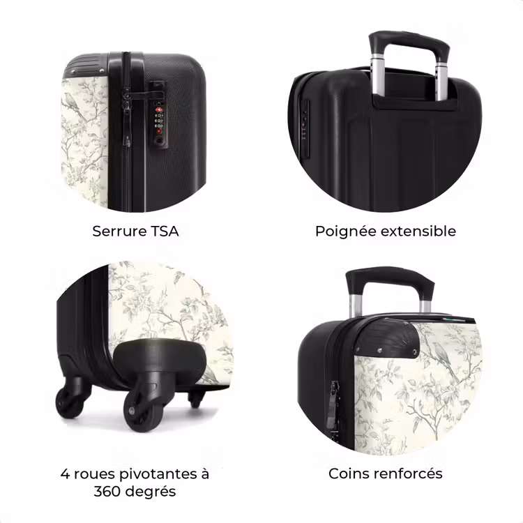 Valise - Classique - Oiseaux - Vert — 8