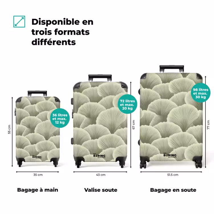 Valise - Eventail - Feuille - Vert — 3