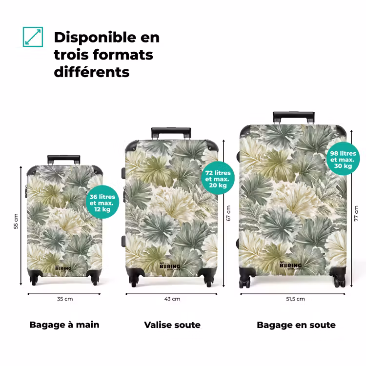 Valise - Feuilles - Botanique - Vert — 3