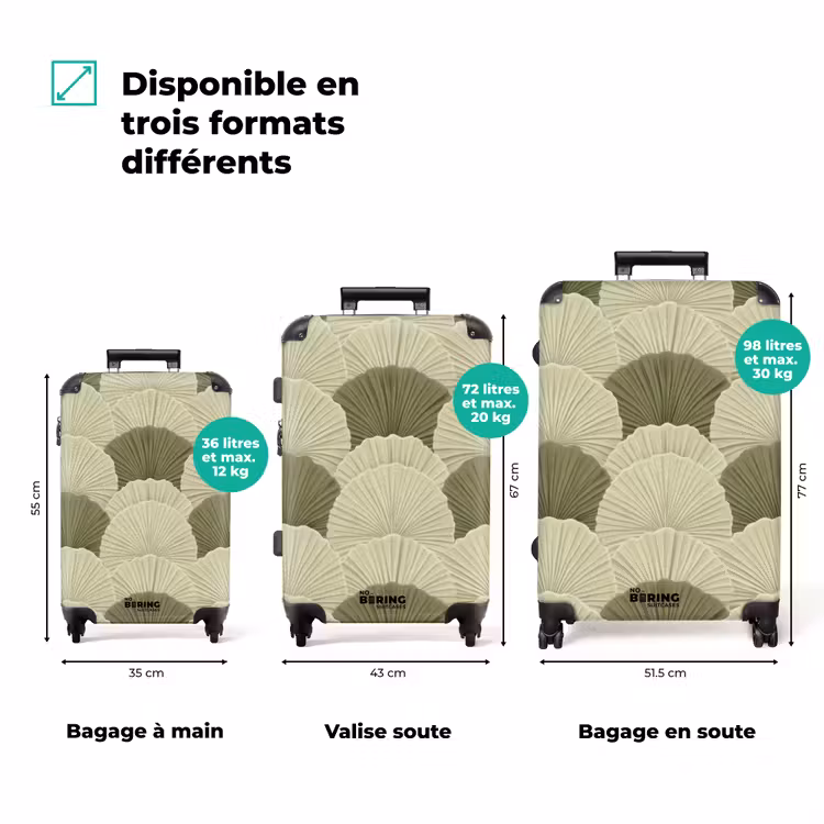 Valise - Feuilles - Texture - Vert — 3