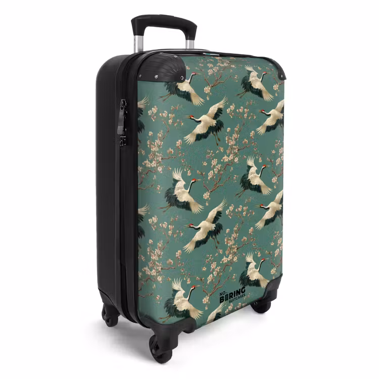 Valise - Fleur de cerisier - Fleurs de maternité - Vert — 2