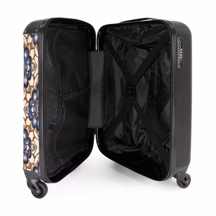 Valise - Floral - Ornement - Bleu — 5