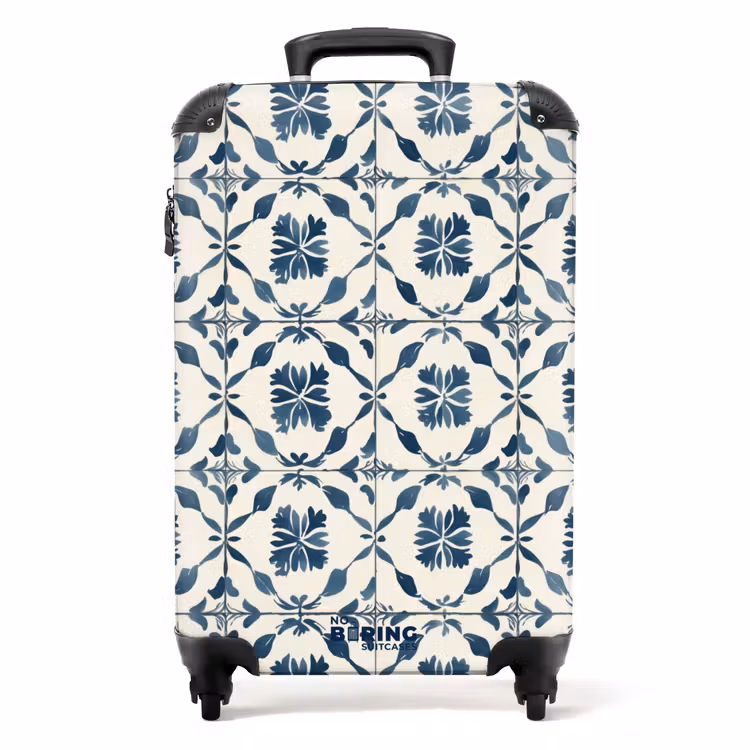 Valise - Graphique - Carrelage - Bleu — 1