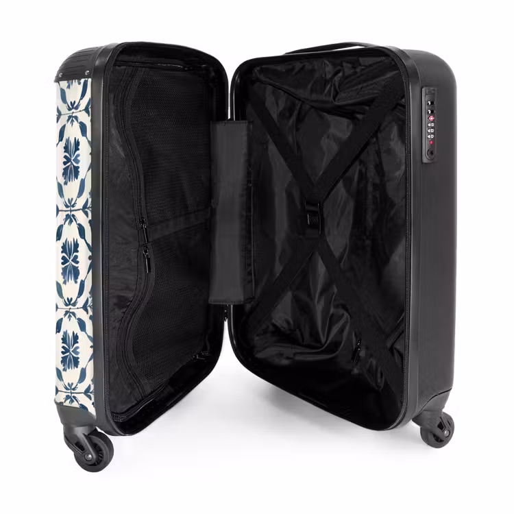 Valise - Graphique - Carrelage - Bleu — 5