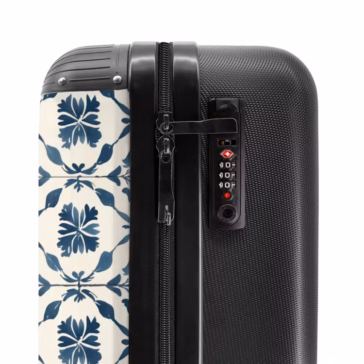 Valise - Graphique - Carrelage - Bleu — 6