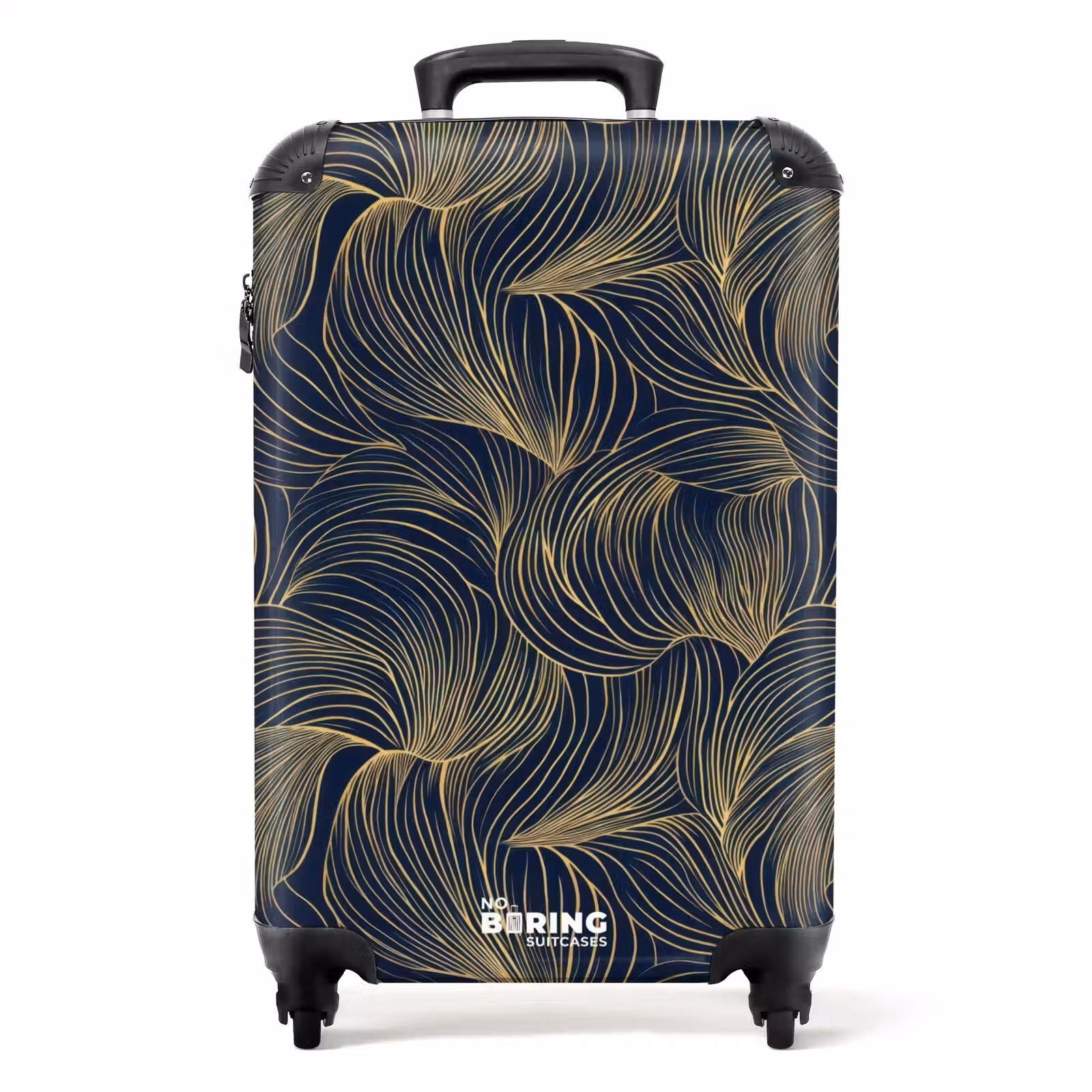 Valise - Abstrait - Lignes - Bleu - Or — 1