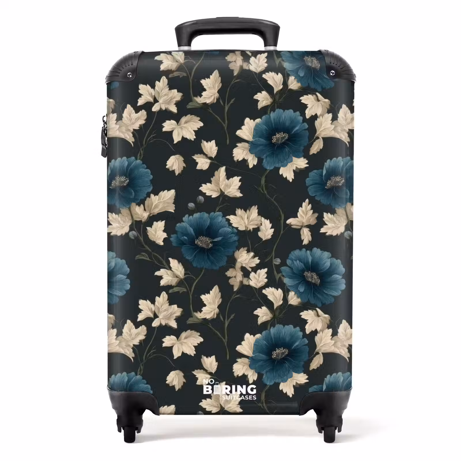 Valise - Botanique - Fleurs - Bleu — 1