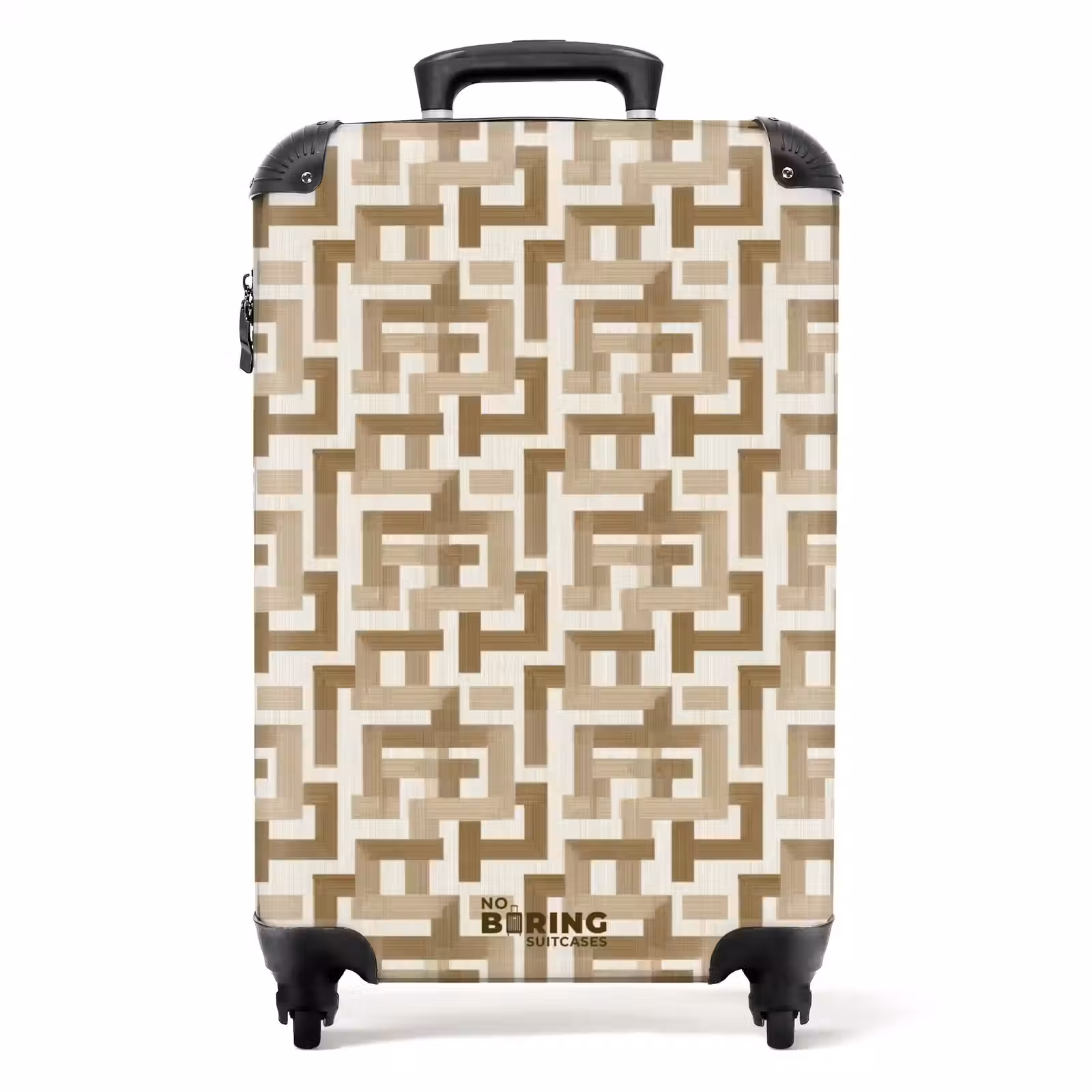 Valise - Géométrique - Rétro - Marron — 1