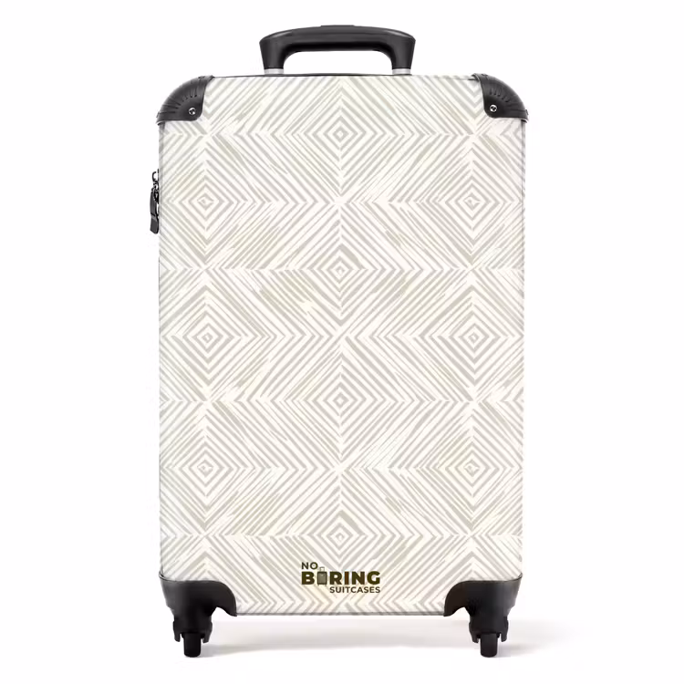Valise - Abstrait - Diamants - Beige — 1