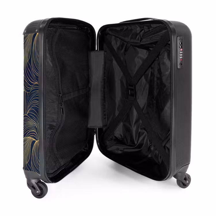 Valise - Abstrait - Lignes - Bleu - Or — 5
