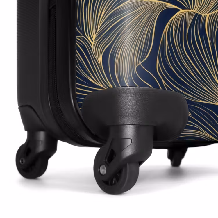 Valise - Abstrait - Lignes - Bleu - Or — 7